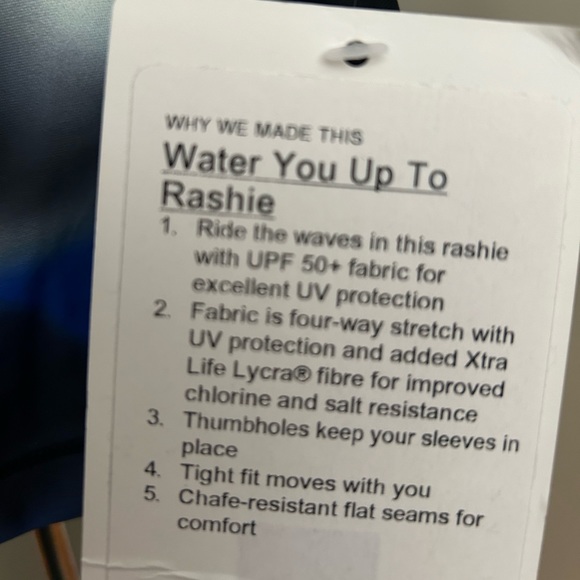 Ivivva size 8 brand new water you up to rashie swim shirt with UV protection - Picture 5 of 5